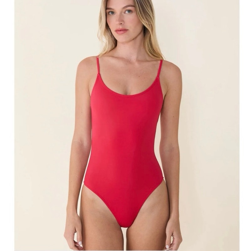 Nwot Andie Swim The Amalfi One Piece In Cherry Red Sz S